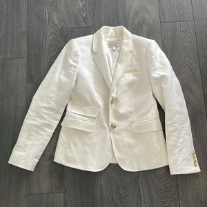 J Crew White Linen Blazer